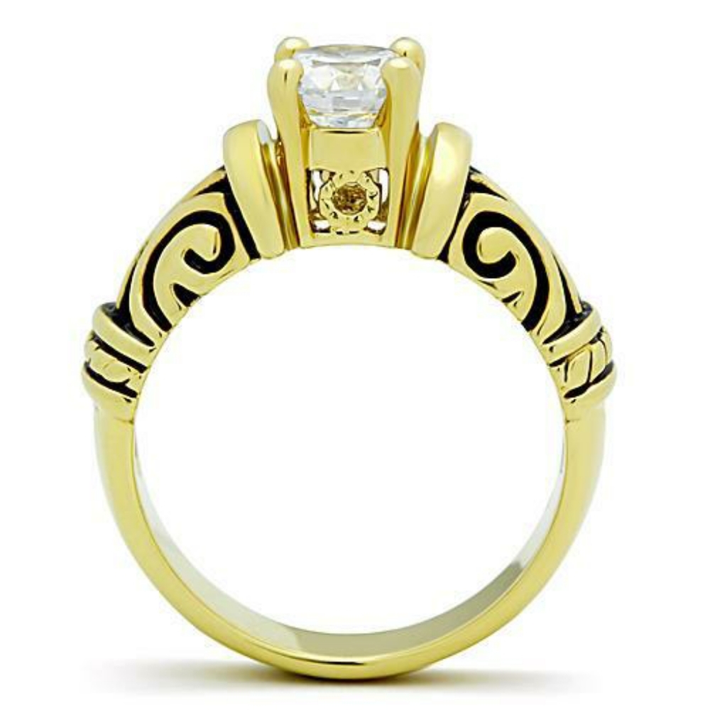 World Of ICEETHON ExΒ·quisΒ·iteβ Art-deco Wedding, Bridal Ring, Sz 6